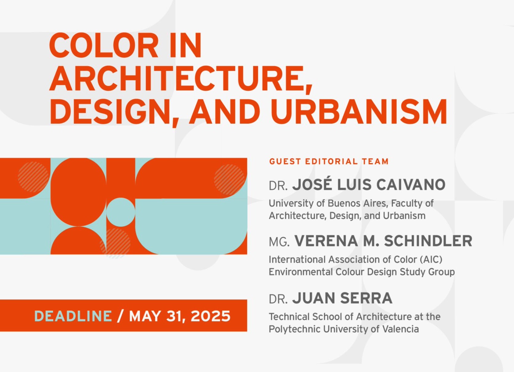  Issue on Color in Architecture, Design, and Urbanism